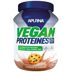 Apurna Vegan Proteines Cookies And Cream -Boîte De 660G